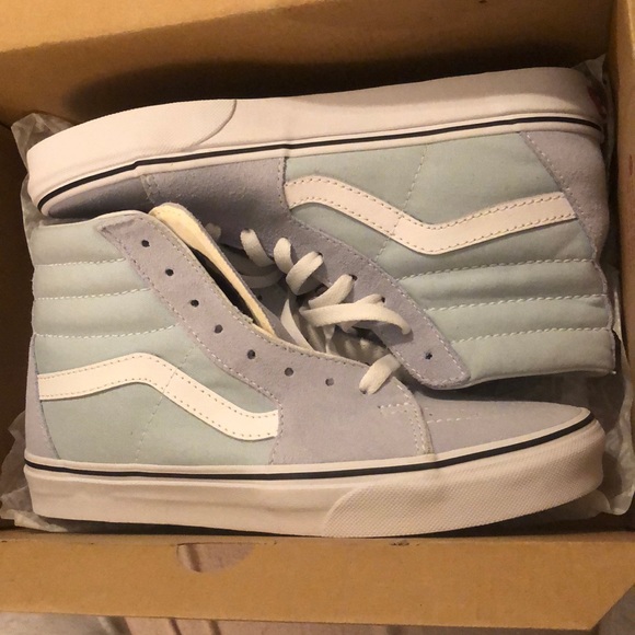 Vans Shoes - light blue high top Vans
